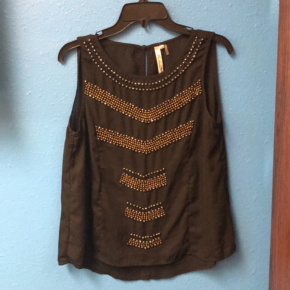 Black beaded blouse